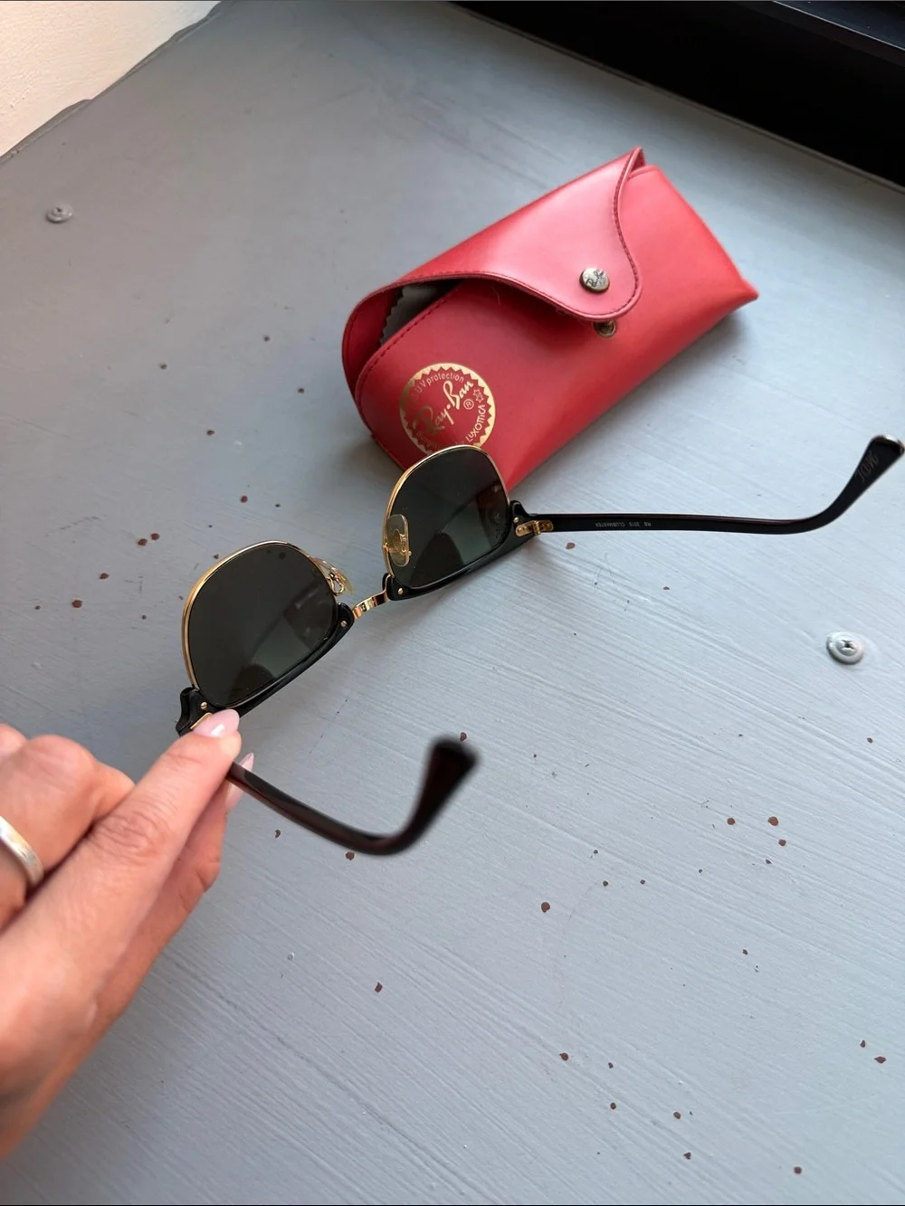 Ray-Ban Clubmaster Sunglasses in Black with Green Mirrored Lenses